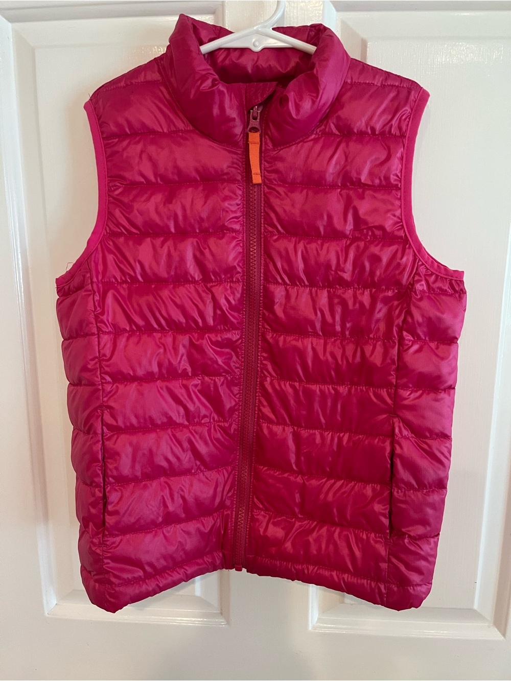 Primary Girls Bright Magenta Puffer Vest 8/9
